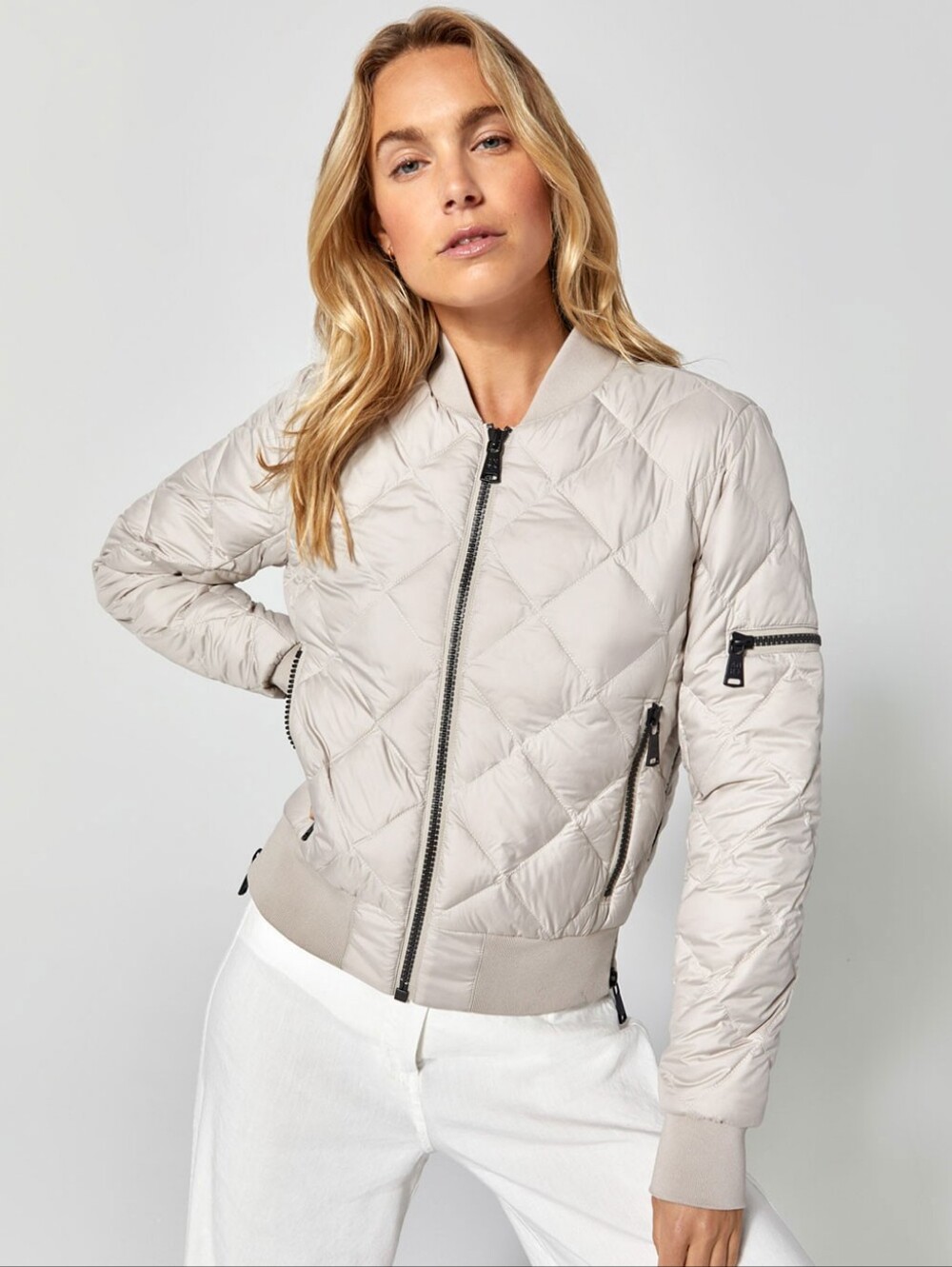 Alp N Rock Metro Quilted Bomber Jacket Size Small Like New